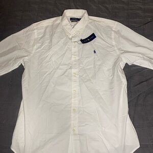 New Ralph Lauren White Casual Button Down Shirt